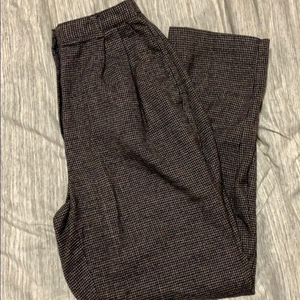 Vintage high waisted plaid pants